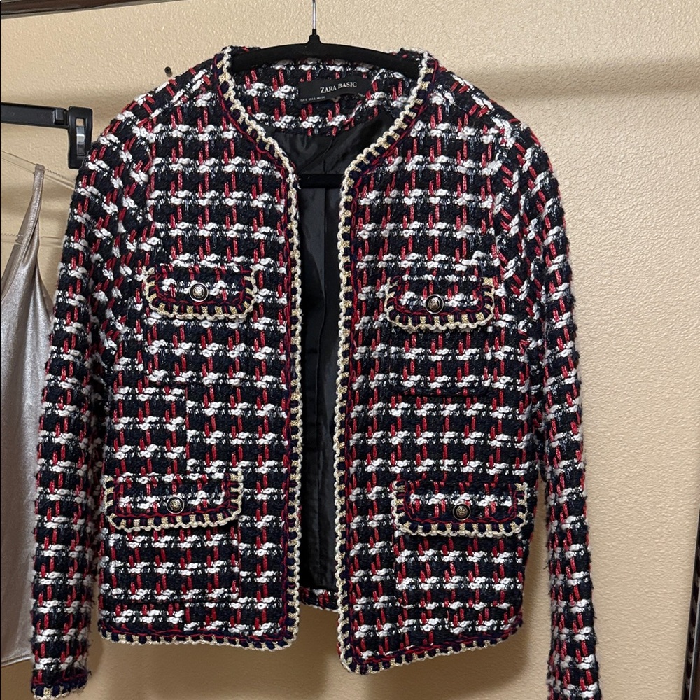 Zara Multicolor Tweed Jacket